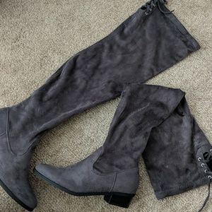 Lace up, over the knee boots!